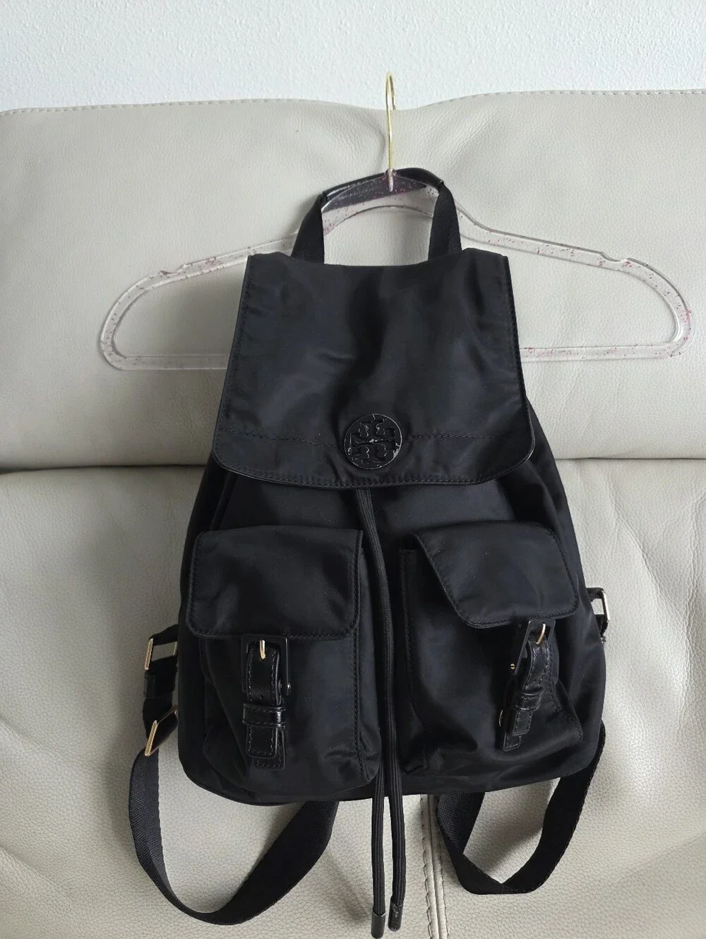 Tory Burch Black Nylon Backpack - Sleek Everyday Bag